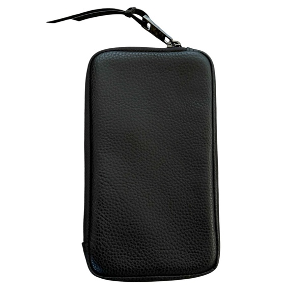 Bandolier Extended Pouch Pebbled Leather Black Pewter Excellent Never Used - Picture 3 of 4